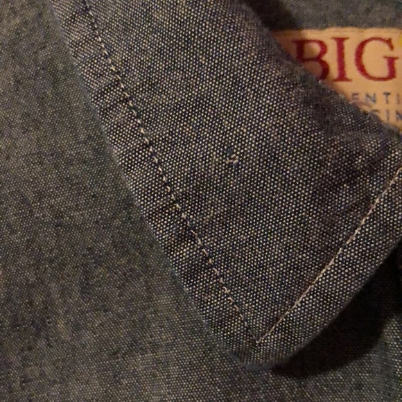 Big Mac Blue Long Sleeve Work Shirt Mens XL Dual Pockets - Picture 16 of 16